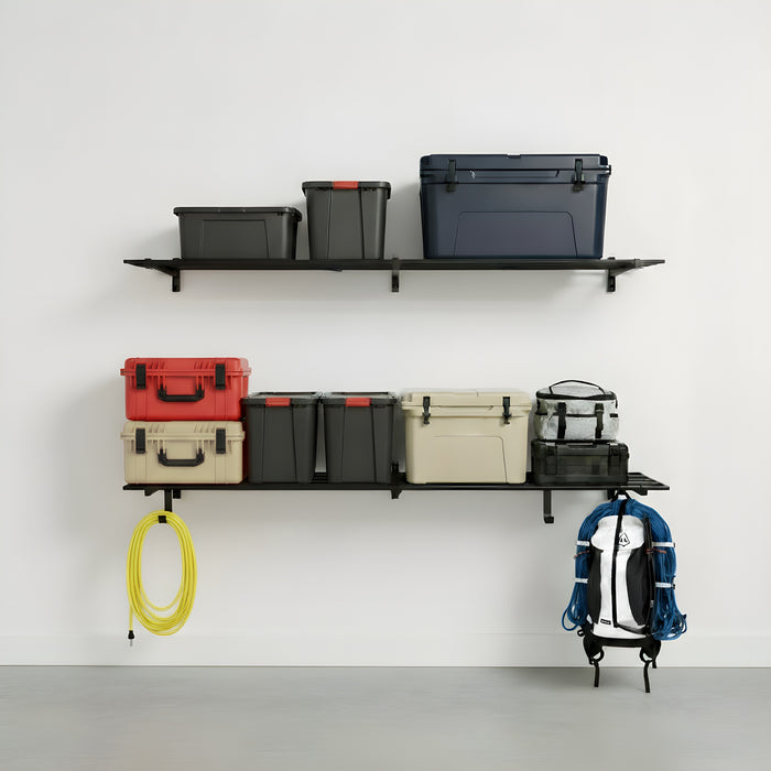 1' x 6' Bristol Garage Wall Mount Shelves | 2 Pack |