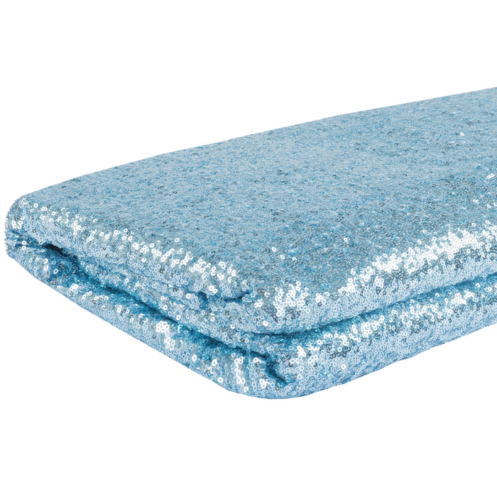 10 yards GLITZ Sequins Fabric Bolt - Baby Blue - CV Linens