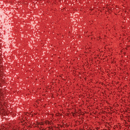 GLITZ Sequins Fabric Bolt - Red