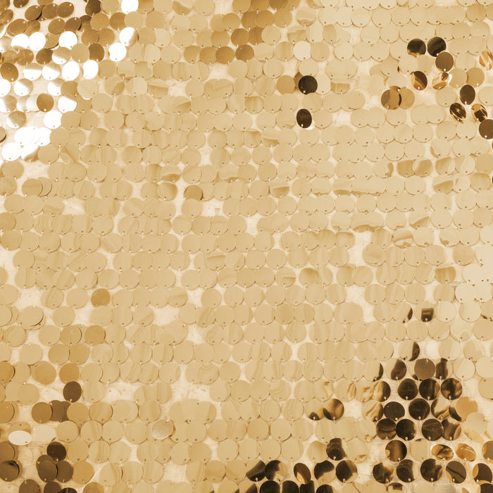 10 yards Large Payette Sequins Fabric Bolt - Gold - CV Linens