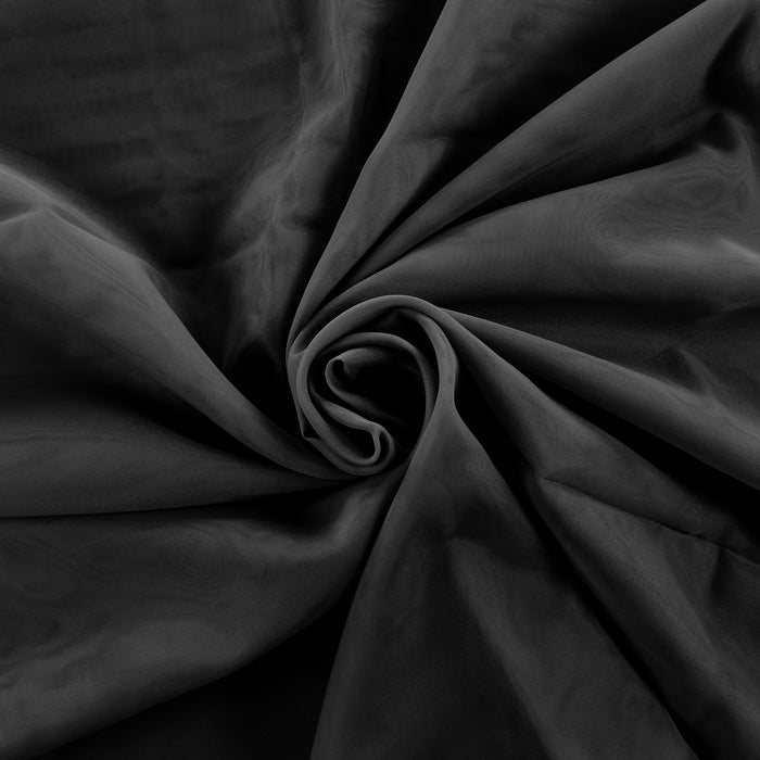 10 yards x 118" Flame Retardant (FR) Voile Sheer Fabric Roll/Bolt - Black - CV Linens