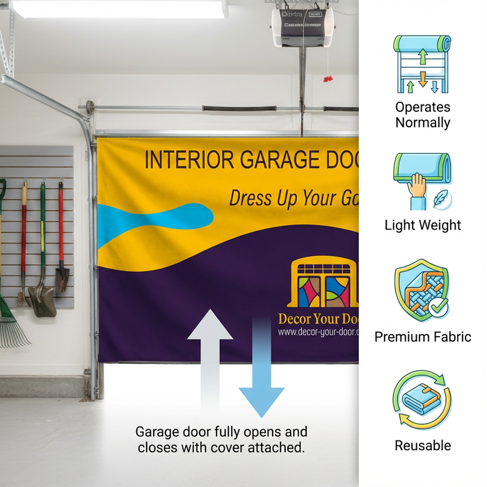 100 Dollar Bill Power – Game Room Interior Garage Door Cover