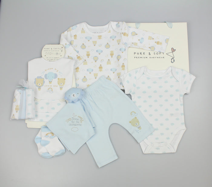 10pc Gift Set - Born to be Awesome (NB-3m) (PK6) N14741