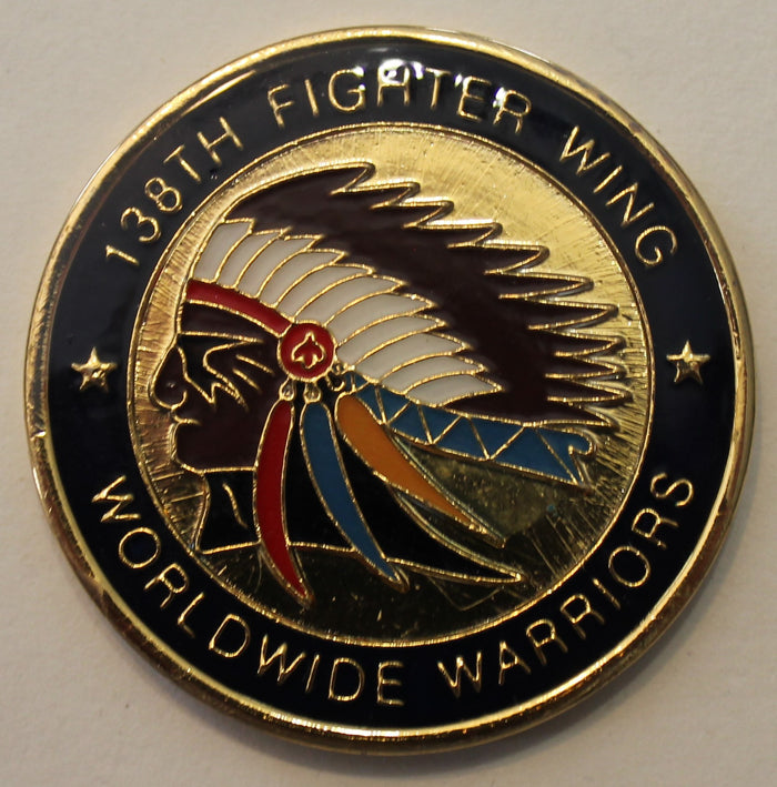 138th Fighter Wing Operation NORTHERN WATCH Incirlik Turkey Air Force Challenge Coin