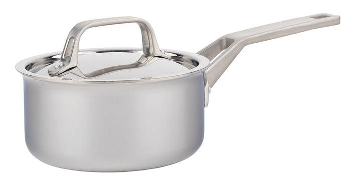 1.6L Meyer ProClad 5-Ply Aluminum Core Stainless Steel Saucepan with Cover, Made in Canada