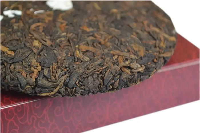 2016 XiaGuan "Hong Yun Yuan Cha" (Red) Cake 100g Puerh Ripe Tea Shou Cha - King Tea Mall