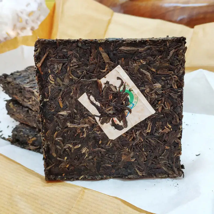 2016 XiaGuan "Lv Se Sheng Tai" (Green Organic) Brick 125g*4pcs Puerh Raw Tea Sheng Cha - King Tea Mall