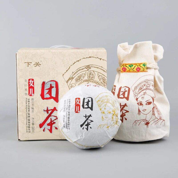 2016 XiaGuan "Tuan Cha" (Round Tea) 500g Puerh Ripe Tea Shou Cha - King Tea Mall