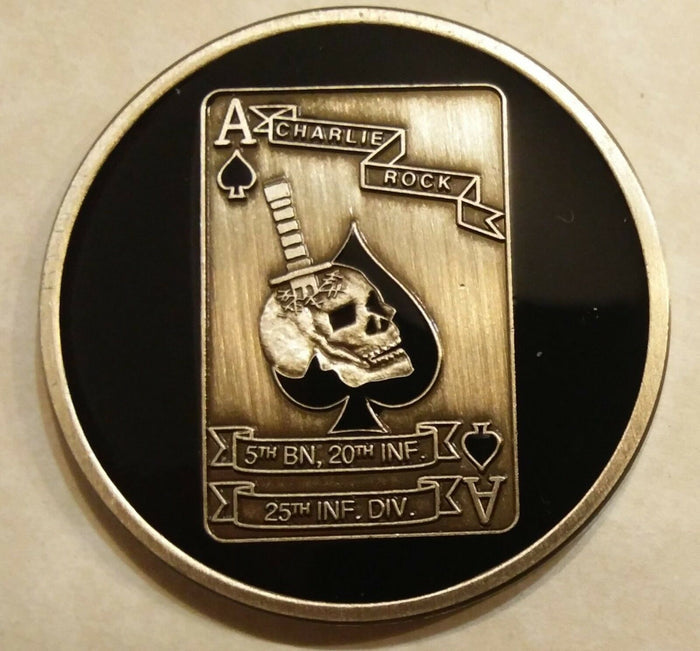 25th Infantry Division ID 20th INF 5th BN C Co Kill Card Army Challenge Coin