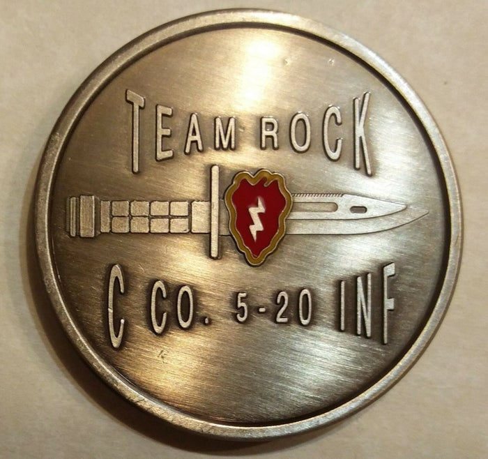25th Infantry Division ID 20th INF 5th BN C Co Kill Card Army Challenge Coin