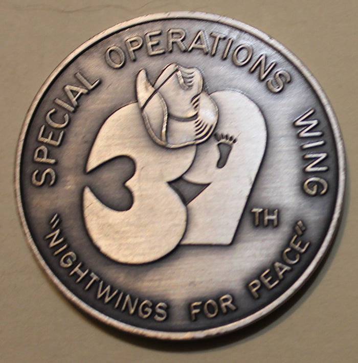 39th Special Operations Wing Silver Toned  Air Force Challenge Coin