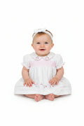 3pc Baby Girls Dress Set -White Floral (NB-6m) (PK6) - K14226