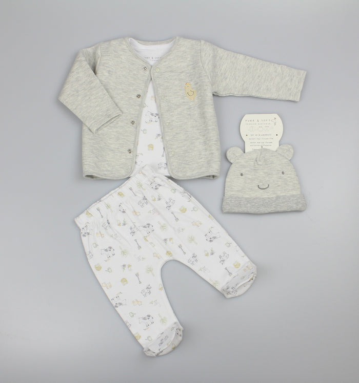 4pc Quilted Jacket Set - Delicate Farm (PK6) (0-6m) N14737