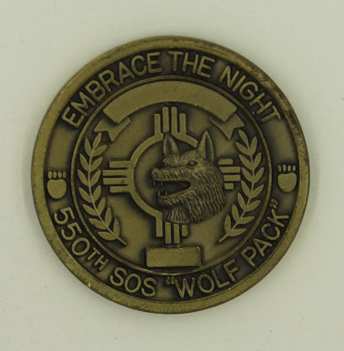 550th Special Operations Squadron Combat Shadow Air Force Challenge Coin