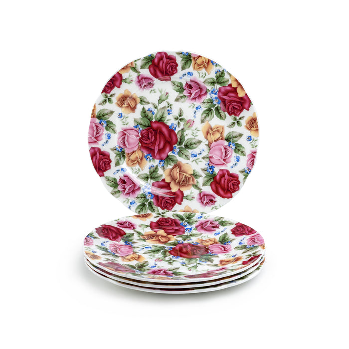 7.5" Rose Garden Bone China Dessert Plate