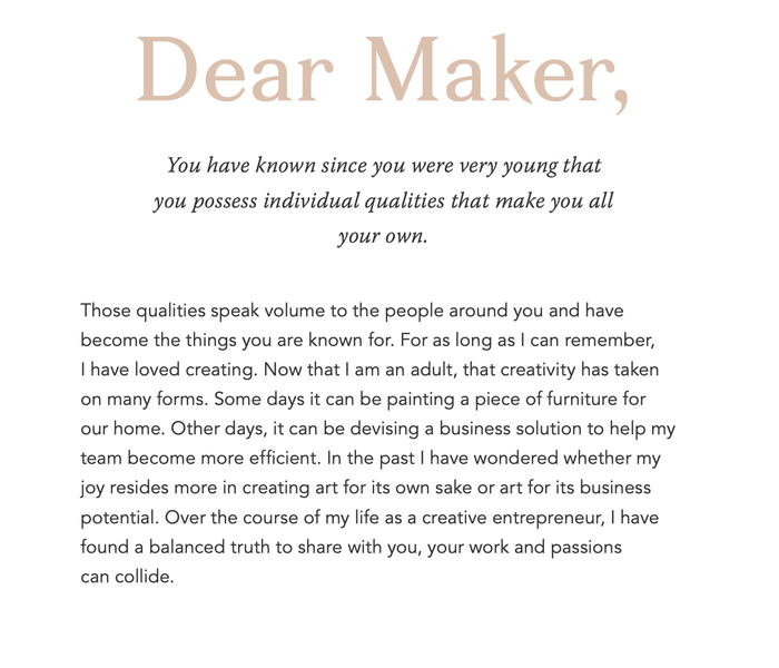 A Maker's Guide