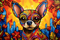 Abstract Chihuahua In The Fall
