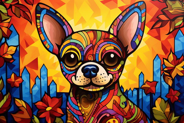 Abstract Chihuahua In The Fall