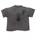 Acid Wash Spider Web Graphic Oversized Boxy T-Shirt in Dark Grey