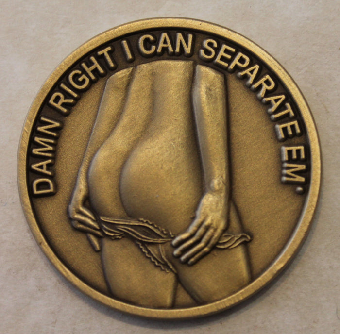 Air Traffic Control ATC D@MN RIGHT I CAN SEPARATE EM' Air Force Challenge Coin