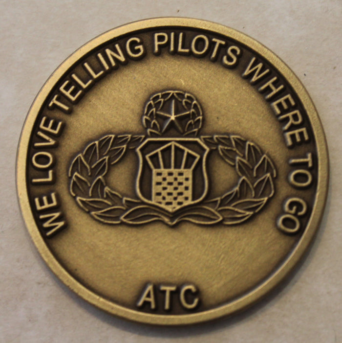 Air Traffic Control ATC D@MN RIGHT I CAN SEPARATE EM' Air Force Challenge Coin