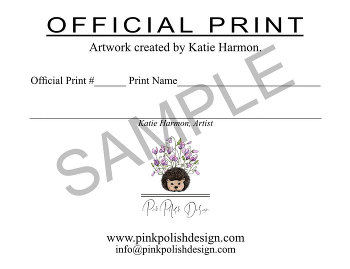PinkPolish Design Art Prints "Amanita Snail" Watercolor Painting: Art Print