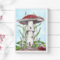 PinkPolish Design Art Prints "Amanita Sunny Home" Watercolor Painting: Art Print