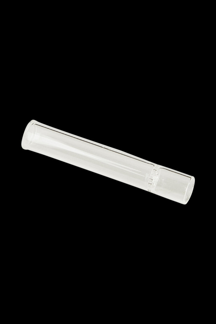 Close-up view of the Arizer ArGo glass tube, showing its clear construction and simple cylindrical shape.