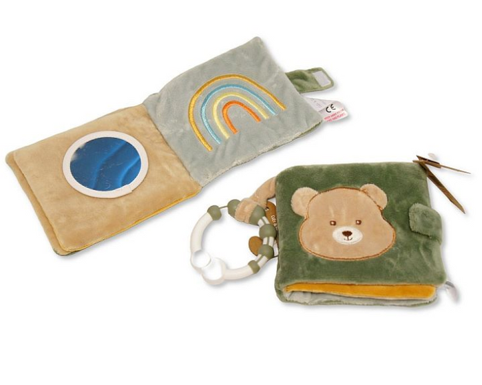 Baby Bear Activity Book with Crinkle Paper, Mirror and Link (11cm) (PK6) PT-26-0031