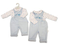 Baby Boys 2 pcs Dungaree Set - Car and Teddy (PK6) (NB-6m) BIS-2020-2685