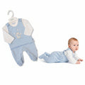 Baby Boys 2 pcs Dungaree Set - Snowballs (NB-9m) (PK6)  BIS-2020-2643
