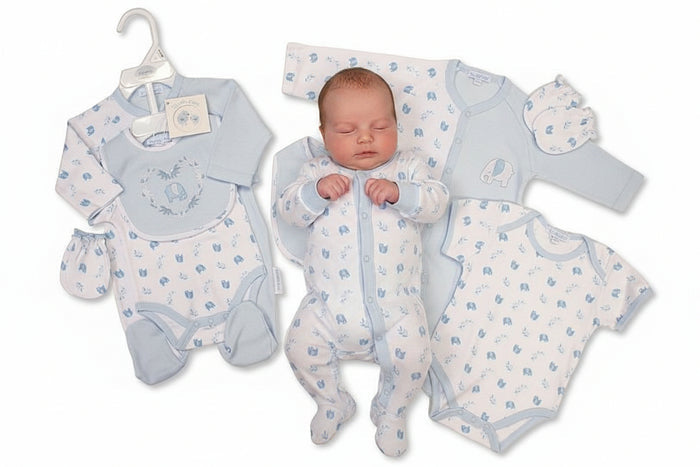 Baby Boys 4 Pieces Gift Set - Elephant (NB-6m) (PK6)  GP-25-1333S