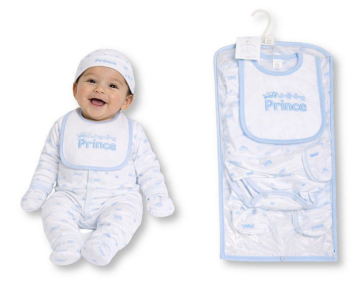 Baby Boys 5 Pieces Layette Gift Set - Prince (PK6) (NB-6m) GP-25-1335