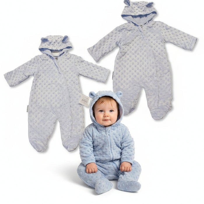 Baby Boys Hooded All-In-One with Ears (NB-6m) (PK6) BIS-2020-2614