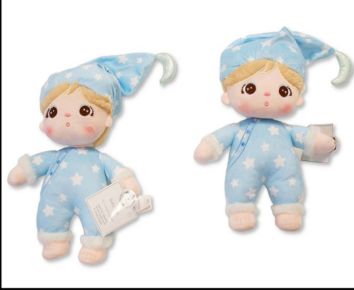 Baby Boys Soft Doll with Pink All-in One and Hat (32cm) (PK6) GP-25-1324