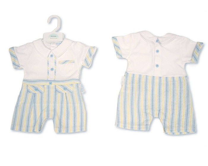 Baby Boys Striped Romper (NB-9m) (PK6) BIS-2120-6430