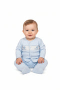 Baby Boys Velour 2 pcs Set with Smocking - Prince (NB-6m) (PK6) BW-13-406
