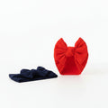 Baby Girls 2 Headbands with Bow Set - Red and Navy (0-6m) (PK6) GP-25-1409