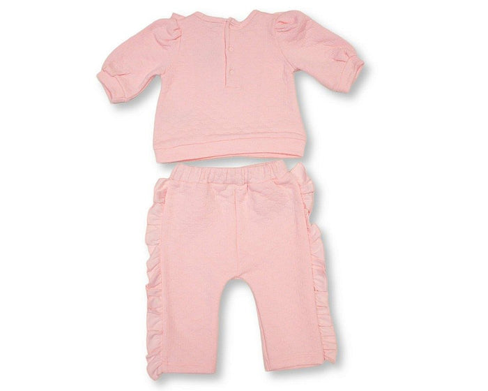 Baby Girls 2 pcs Set with Diamante Applique (NB-6m) (PK6) - BIS-2020-2711