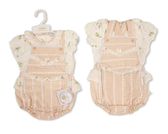 Baby Girls 2 pcs Spanish Romper Set with Floral Print (NB-9m) (PK6) - BIS-2120-6415