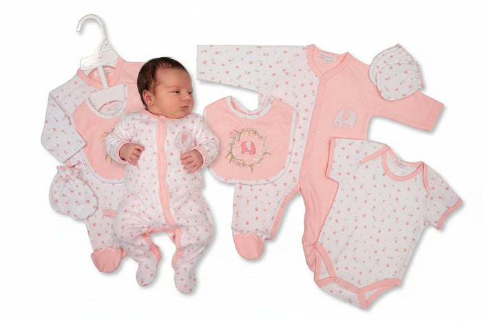 Baby Girls 4 Pieces Gift Set - Elephant (NB-6m) (PK6)  GP-25-1333P