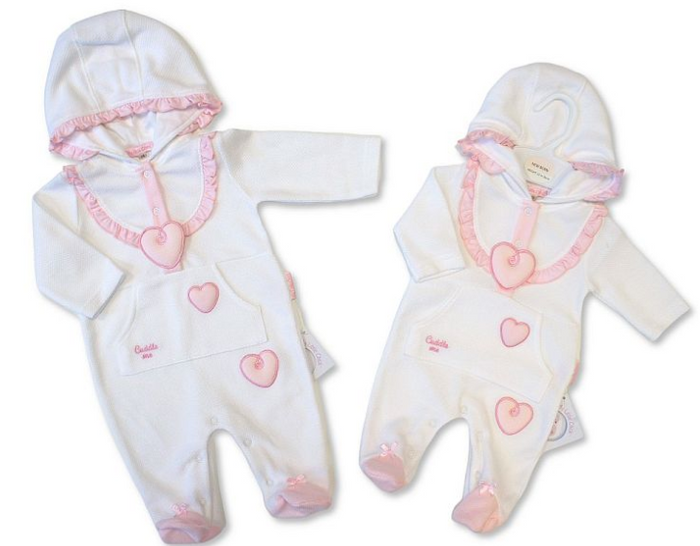 Baby Girls All-In-One with Hood - Cuddle Me (NB-6m) (PK6)  BIS-2020-2638