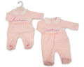 Baby Girls All in One with Smocking - Little Princess (PK6) (NB-6m) BIS-2020-2688