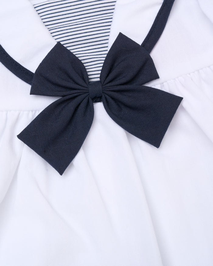 Baby Girls Dress, Pant & Headband Set - Navy/Pink Bow (9-24m) (PK6) H12805INF