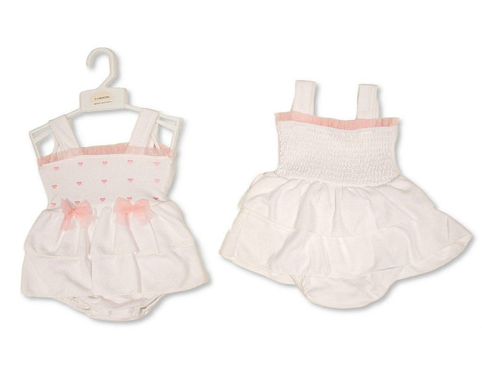 Baby Girls Dress with Bows - Hearts (NB-9m) (PK6) - BIS-2120-6398