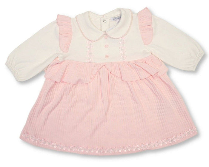 Baby Girls Dress with Lace Applique (NB-6m) (PK6) - BIS-2020-2717