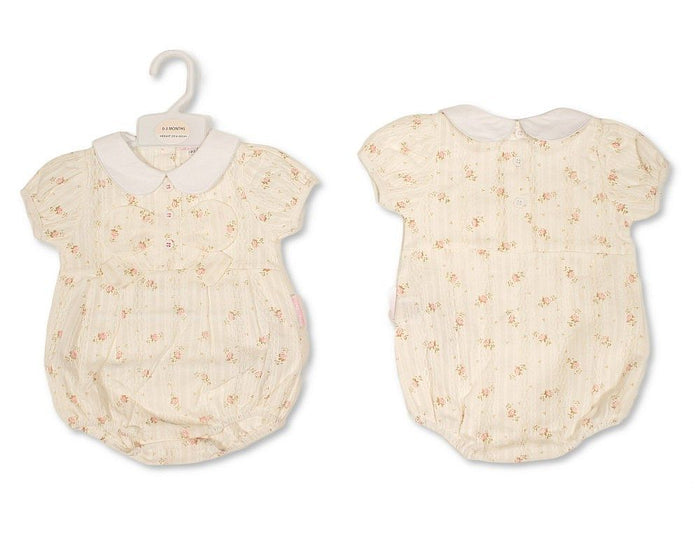 Baby Girls Floral Romper with Bow (NB-9m) (PK6) BIS-2120-6435