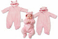 Baby Girls Hooded All-In-One with Ears (NB-6m) (PK6) BIS-2020-2609