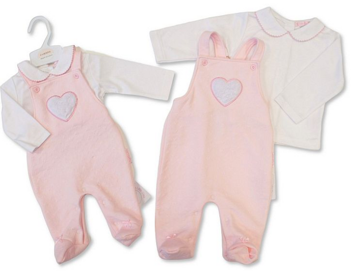 Baby Girls Short Romper with Lace and Bows - Flowers (NB-6m) (PK6)  BIS-2020-2627