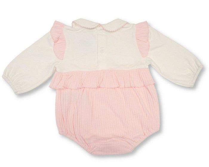 Baby Girls Short Romper with Lace Applique (NB-6m) (PK6) - BIS-2020-2715